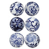 Blue & White 6 Ceramic Decorator Balls - Notbrand