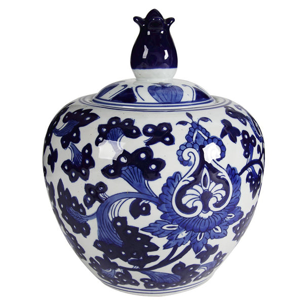 Posy Ceramic Ginger Jar - Blue & White - Notbrand