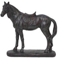 Equestrian Polyresin Saddle Statue - Notbrand