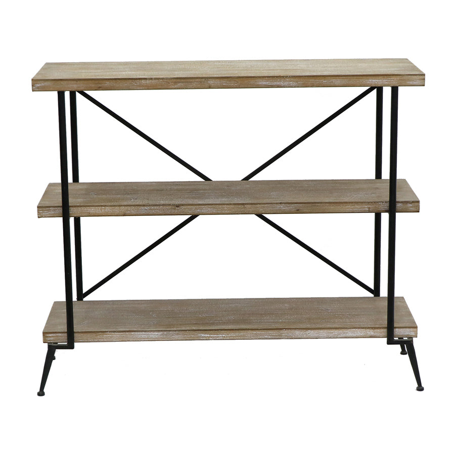 Industrial Chic 3-Tier Shelving Unit - Natural - Notbrand