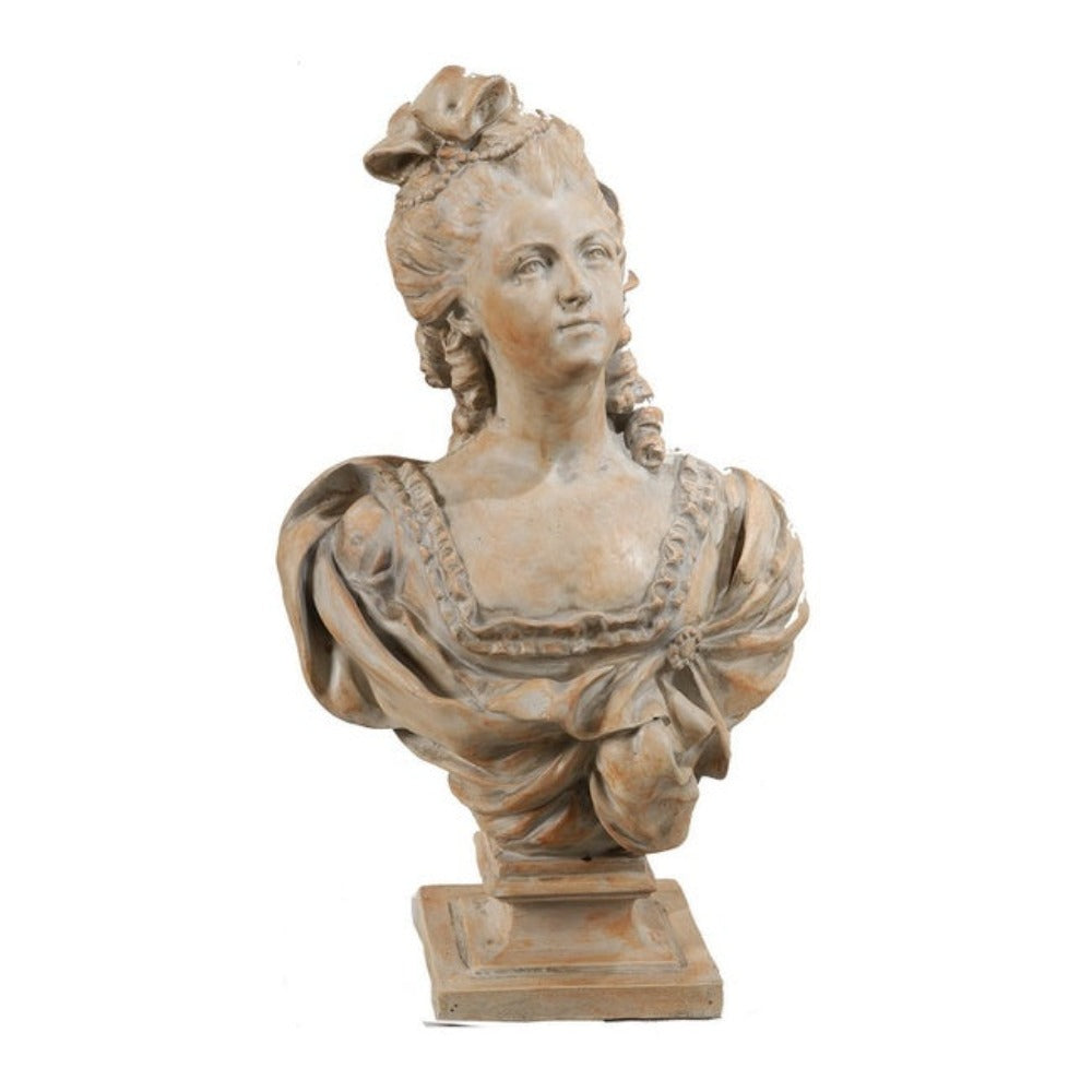 Young English Lady Bust Statue - Weathered - Notbrand