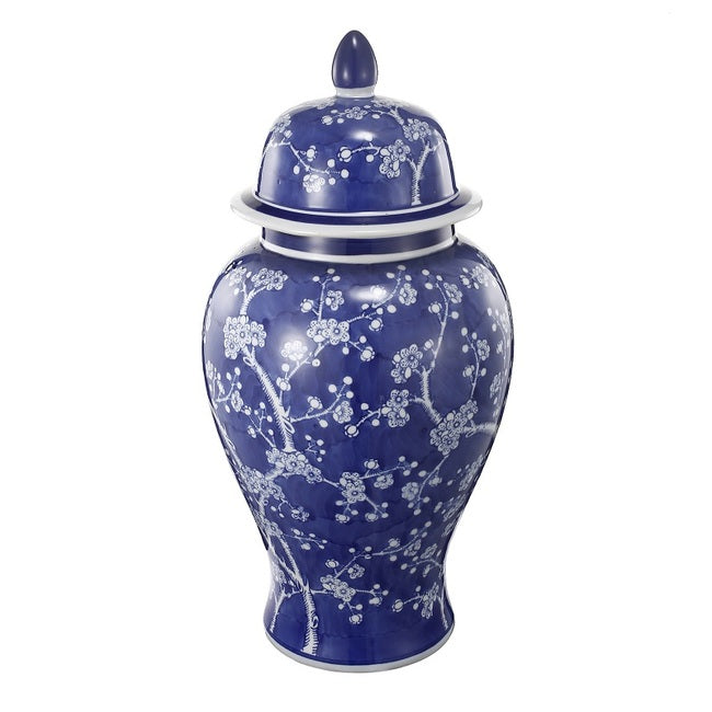 Cherry Blossom Ginger Jar - Blue & White - NOTBRAND - 1
