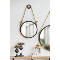 Cleveland Rope Strap Wall Mirror - Black - Notbrand