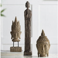 Serene Buddha Head Sculpture - NOTBRAND (6)