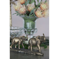 Polyresin Elephant Family of 3 Statue - Notbrand