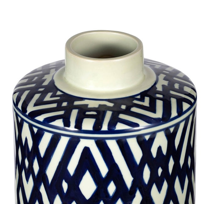 Carlyle Porcelain Lidded Jar in Deep Blue - Large - Notbrand