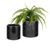 Set of 2 Terrazzo Planters - Black - Notbrand