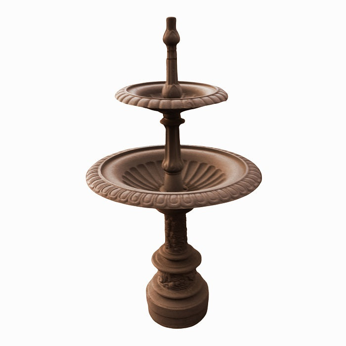 2 Tier Cast Iron Standing Fountain - Rust - Notbrand