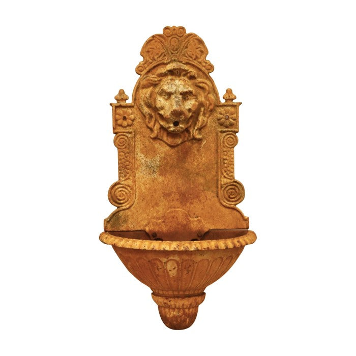 Lion Head Cast Iron Wall Fountain - Rust - Notbrand