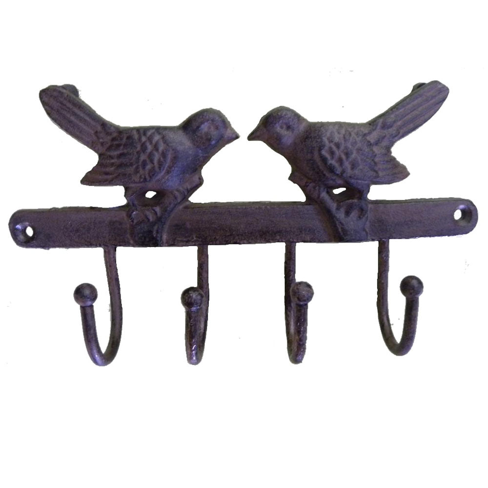 Birds Figurine Cast Iron Wall Hook - Antique Rust - Notbrand