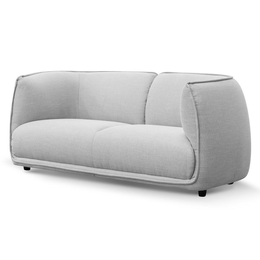 2 Seater Fabric Sofa - Light Texture Grey - Notbrand