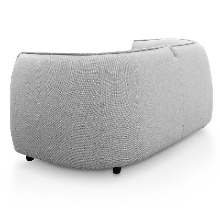 2 Seater Fabric Sofa - Light Texture Grey - Notbrand
