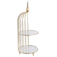 2 Tier Bird Cage Cake Display - Gold - NotBrand
