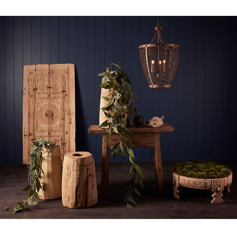 Wooden Grinder Table - Natural - Notbrand