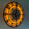 Scavve LED Compass Metal Wall Clock - Notbrand