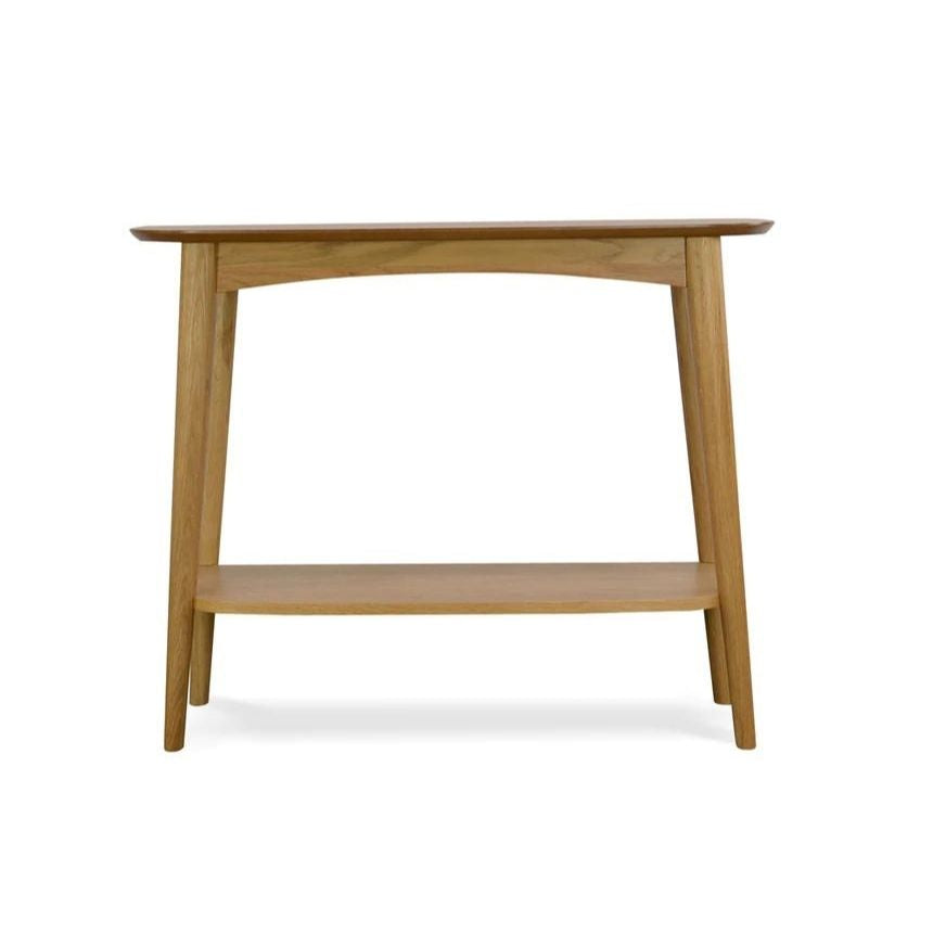 Phine Narrow Wood Console Table with Shelf - Notbrand