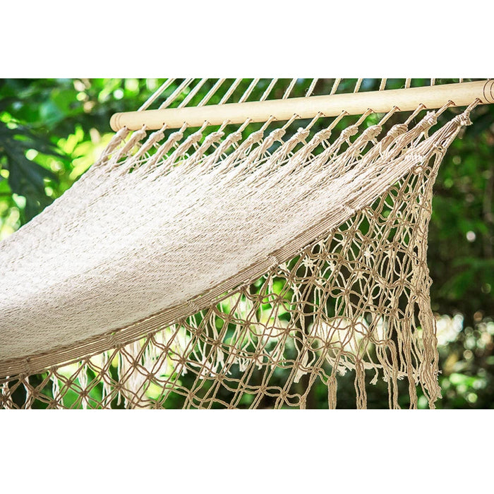 Resort Mexican Hammock with Fringe in Cream - Notbrand