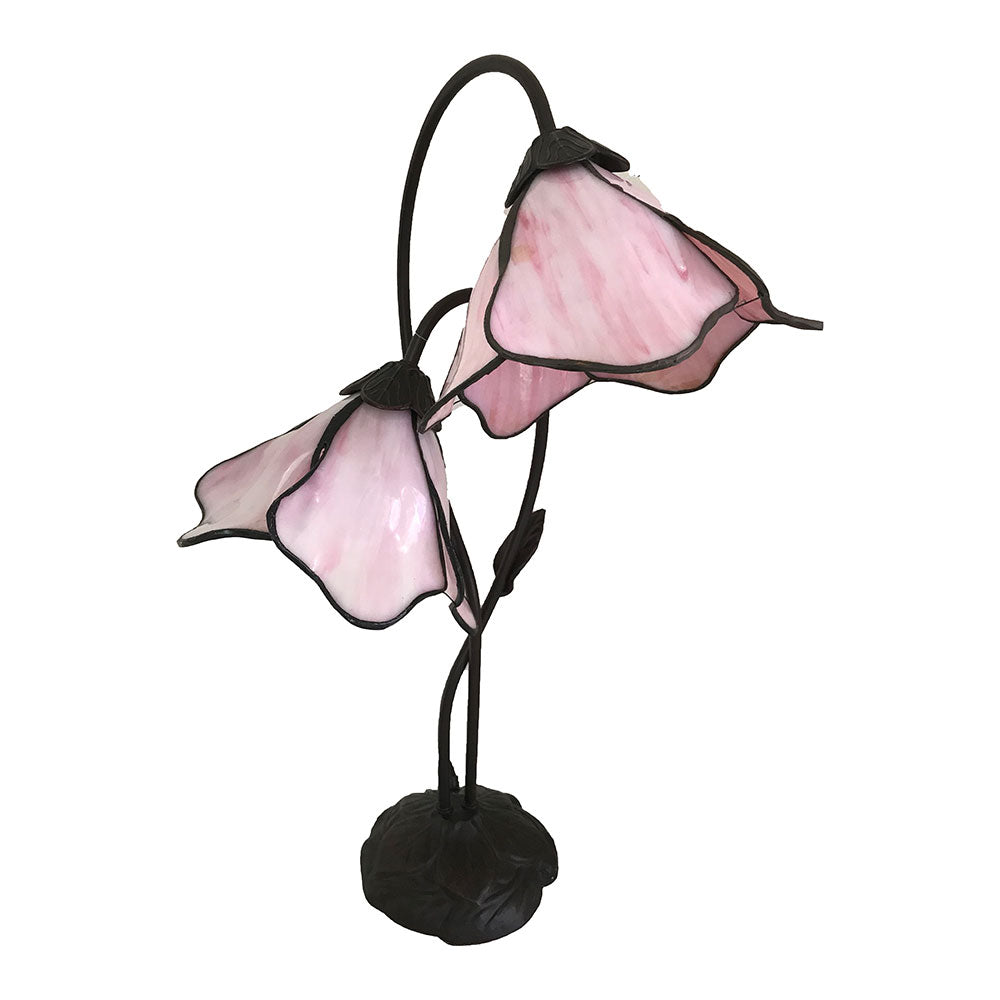Twin Lotus Tiffany Style Table Lamp - Range - Notbrand