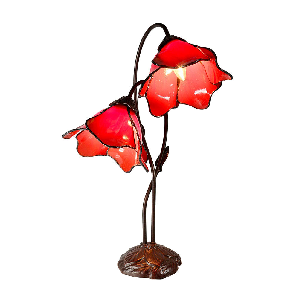 Twin Lotus Tiffany Style Table Lamp - Range - Notbrand