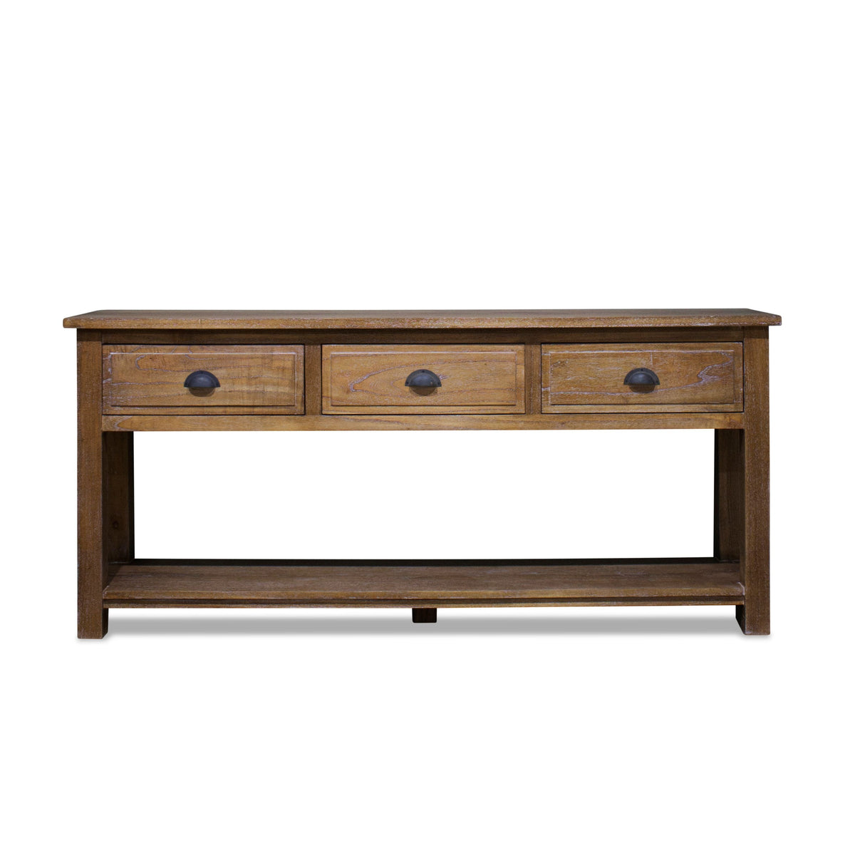 Chester 3 Drawer Mindy Wood Console - Weathered Oak - Notbrand