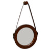 Fahui Small Round Leather Mirror - Tan - Notbrand