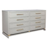 Pearl Chest - Grey 8 Drawer Gold Polished - Notbrand