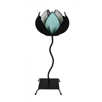 Snapdragon Turquoise & White Waterlily Lamp - Notbrand
