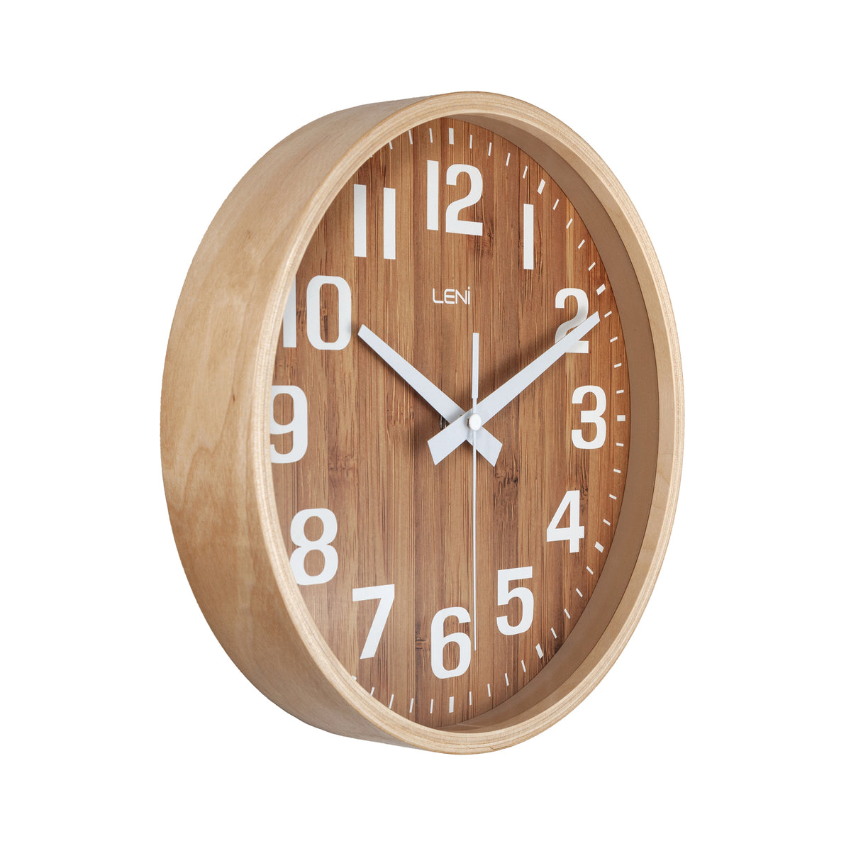 Leni Wood Wall Clock 26cm Bamboo - Notbrand