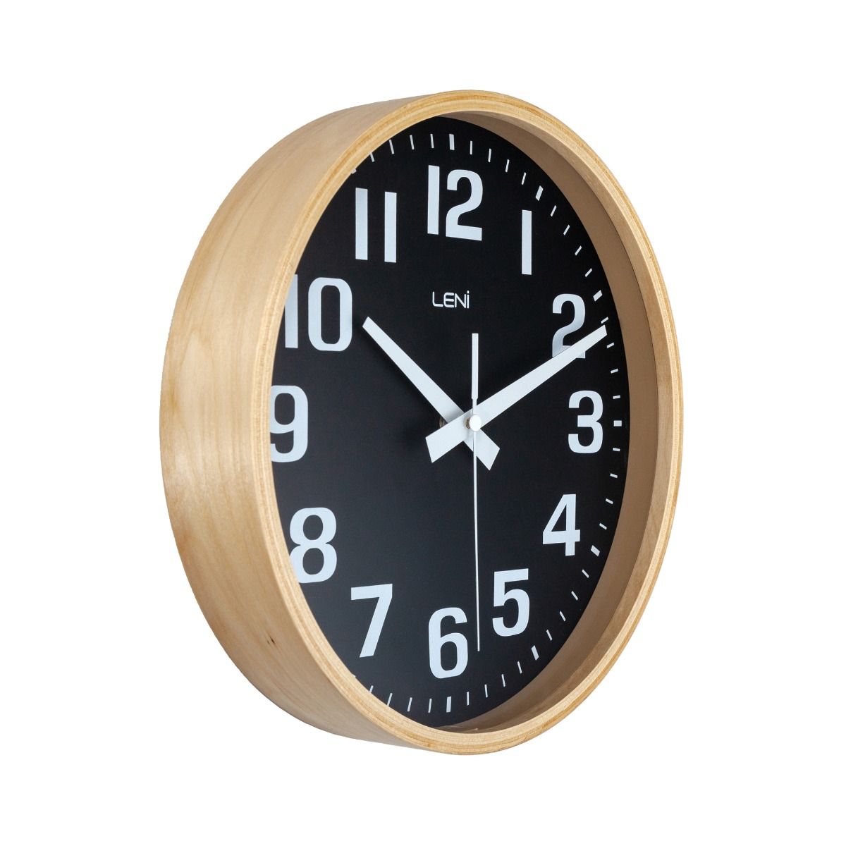 Leni Wood Wall Clock 26cm Black - Notbrand