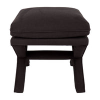 Candace Linen Accent Stool - Black - Notbrand