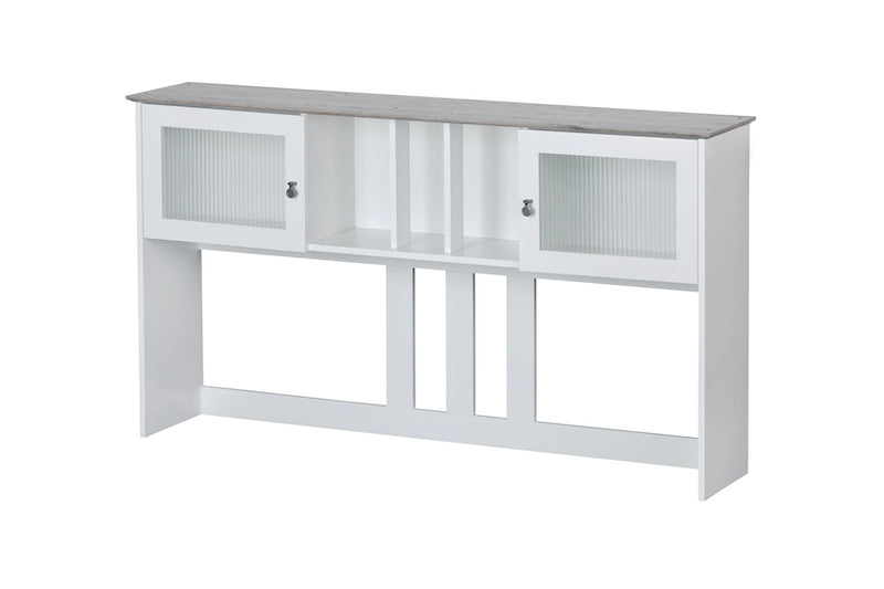 Broweville Hutch With Laminate Finish - White & Grey - Notbrand