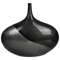 Nymphea Narrow Neck Black Lacquer Vase - Notbrand