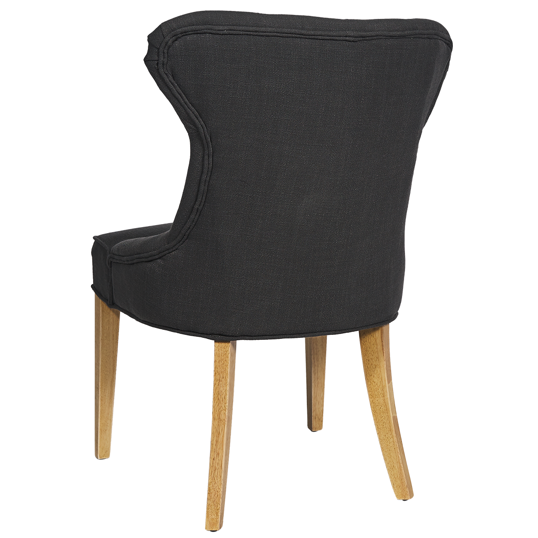 Set of 2 Haven Buttonback Dining Chair - Charcoal - Notbrand