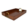 Duvrion Tan Leather Tray with Stirrup - Notbrand