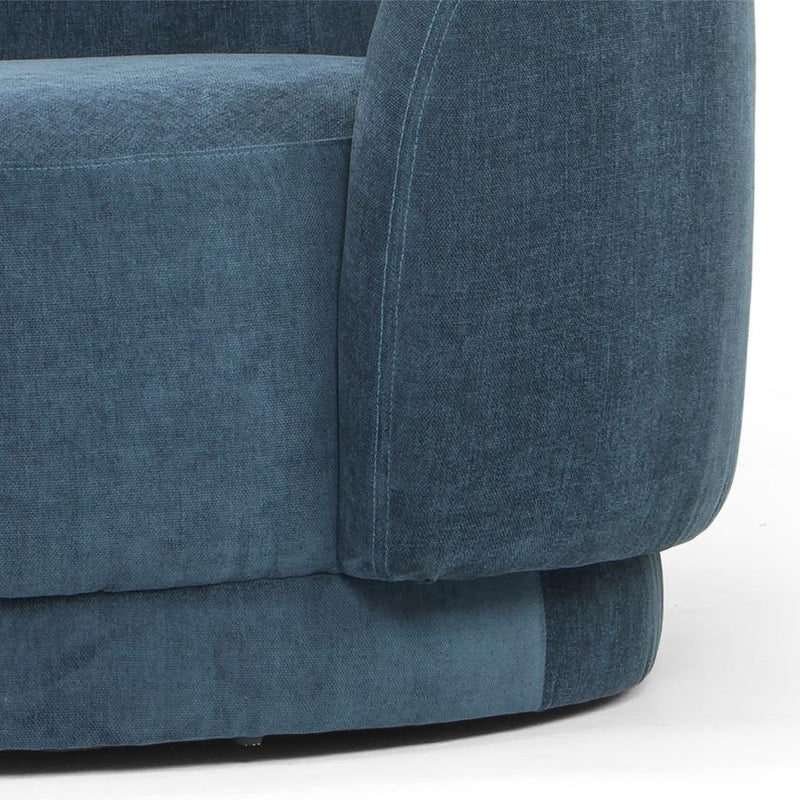 3 Seater Fabric Sofa - Dusty Blue - Notbrand