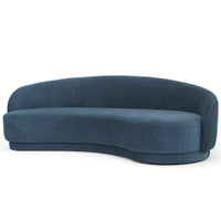 3 Seater Fabric Sofa - Dusty Blue - Notbrand