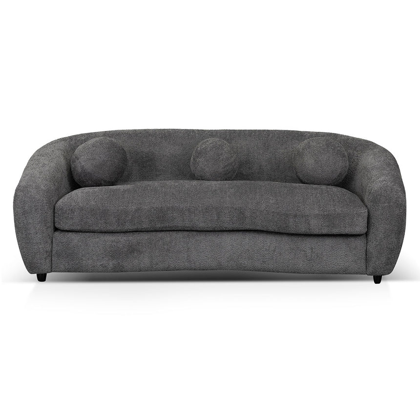 Ancestral Fabric 3 Seater Sofa - Iron Grey - Notbrand
