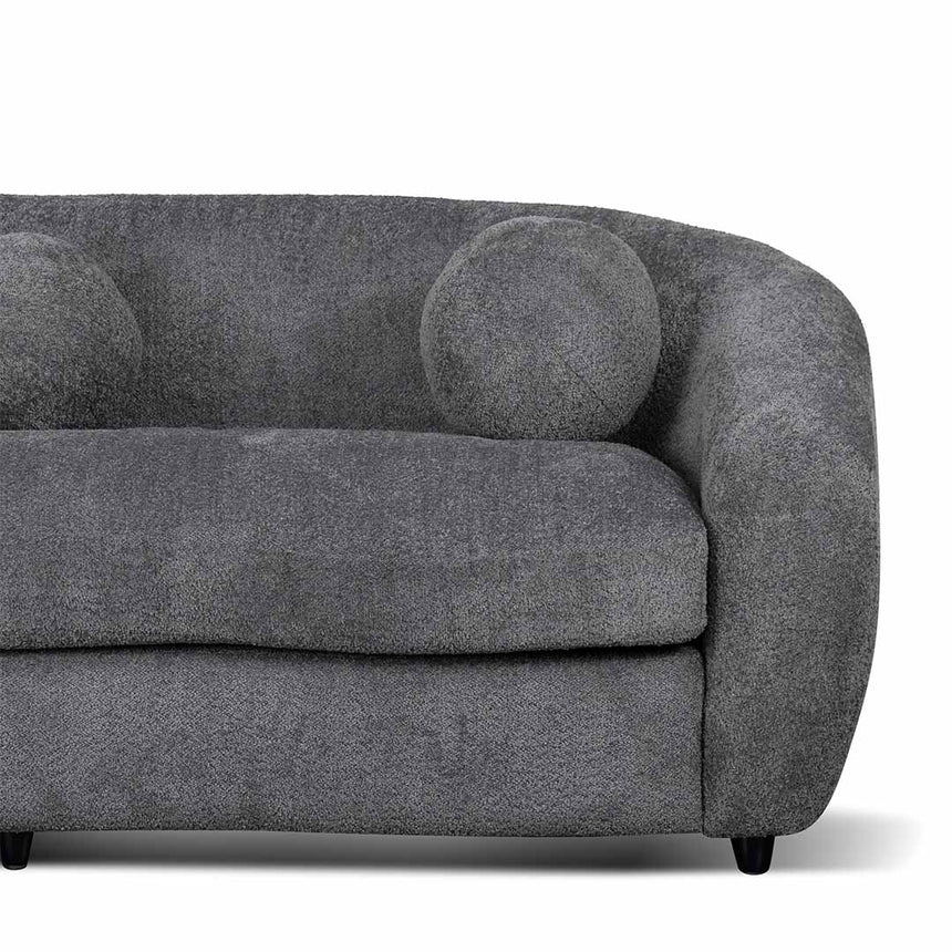 Ancestral Fabric 3 Seater Sofa - Iron Grey - Notbrand