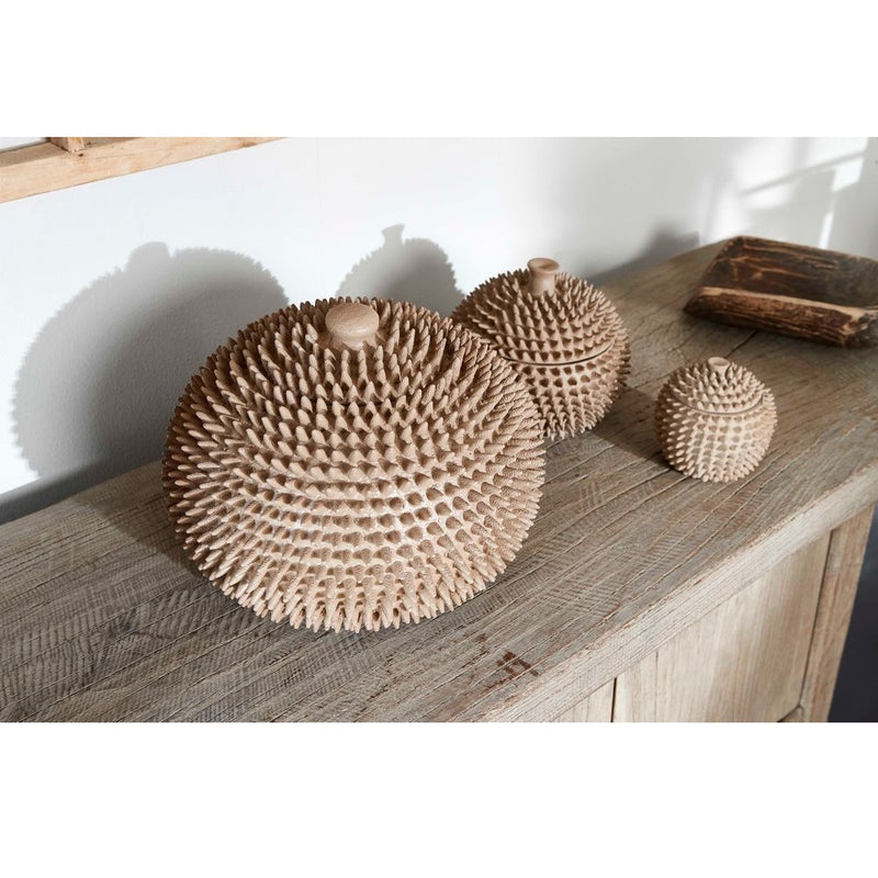 Spike Polyresin Bowl In Natural - Giant - Notbrand