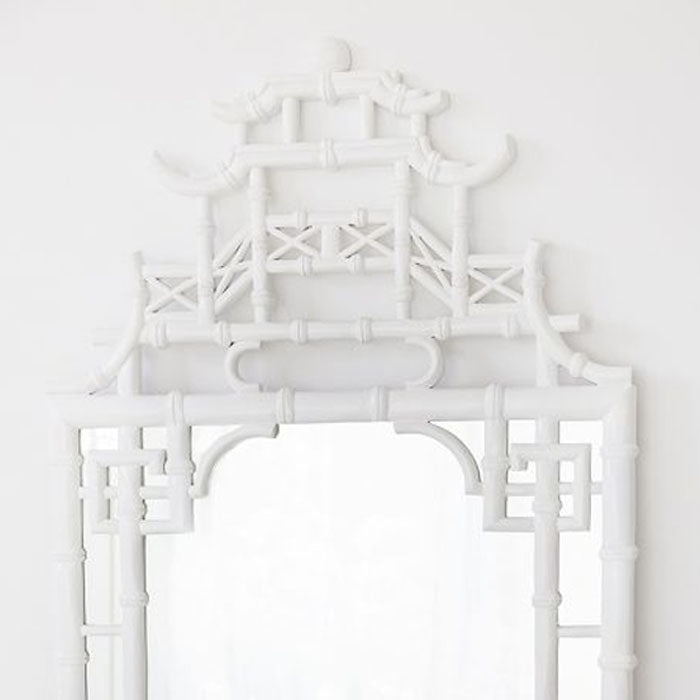 Pacey Timber Wall Mirror - White - Notbrand