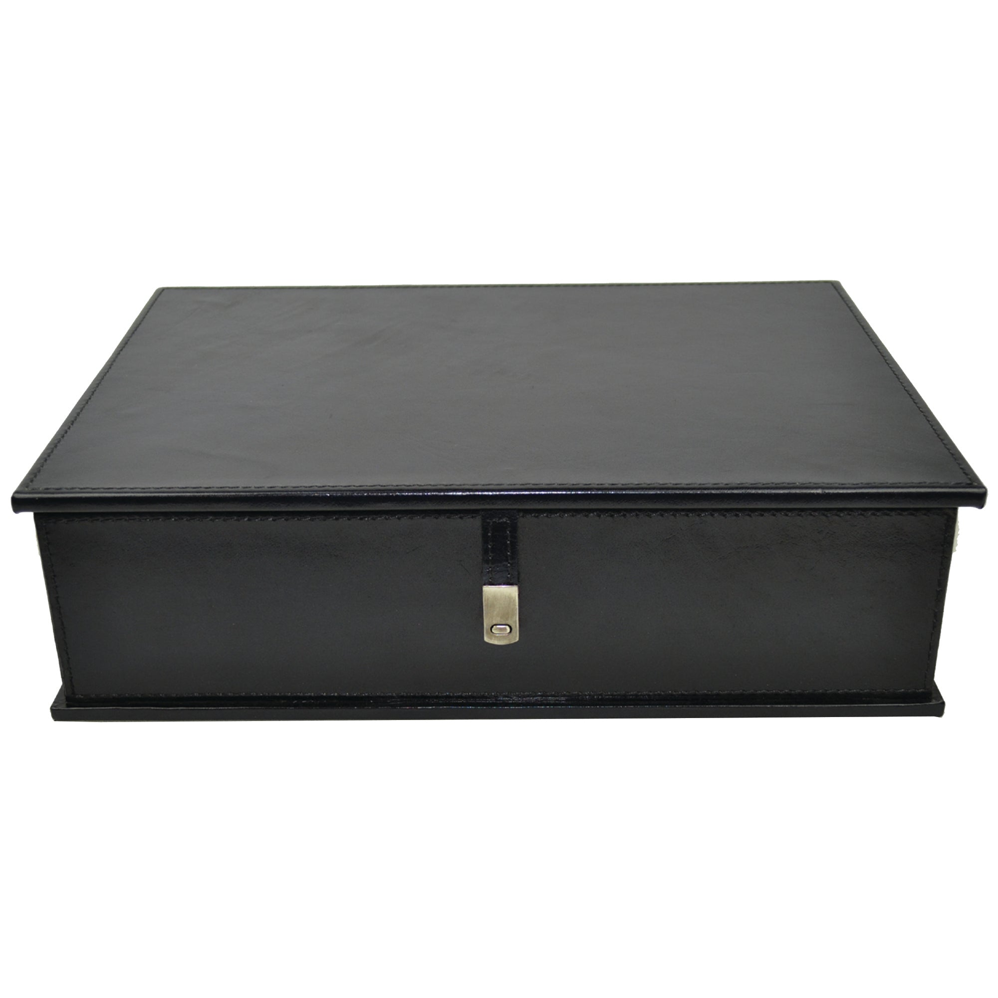 Pharom Black Leather Document Box - Notbrand
