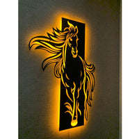 Tayna Metal LED Horse Wall Art - Notbrand