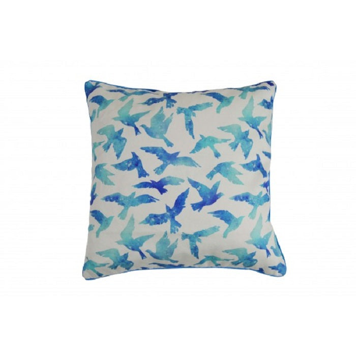 Blue Birds Cotton Cushion Cover - Notbrand