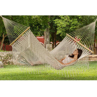 Resort Mexican Hammock with Fringe in Cream - Notbrand