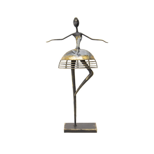 Glam Dancer Pirouette Figurine - Distressed Gold - Notbrand