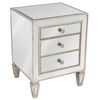Mirrored 3 Drawer Bedside Antique Seamless - Notbrand
