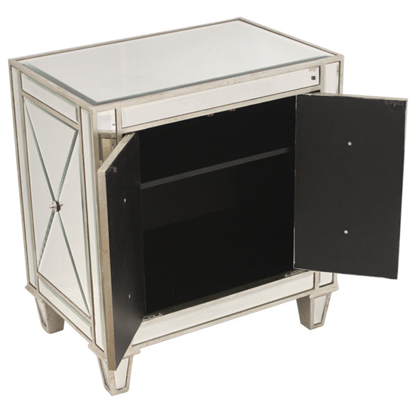 Bently Mirrored Bedside Table - Notbrand