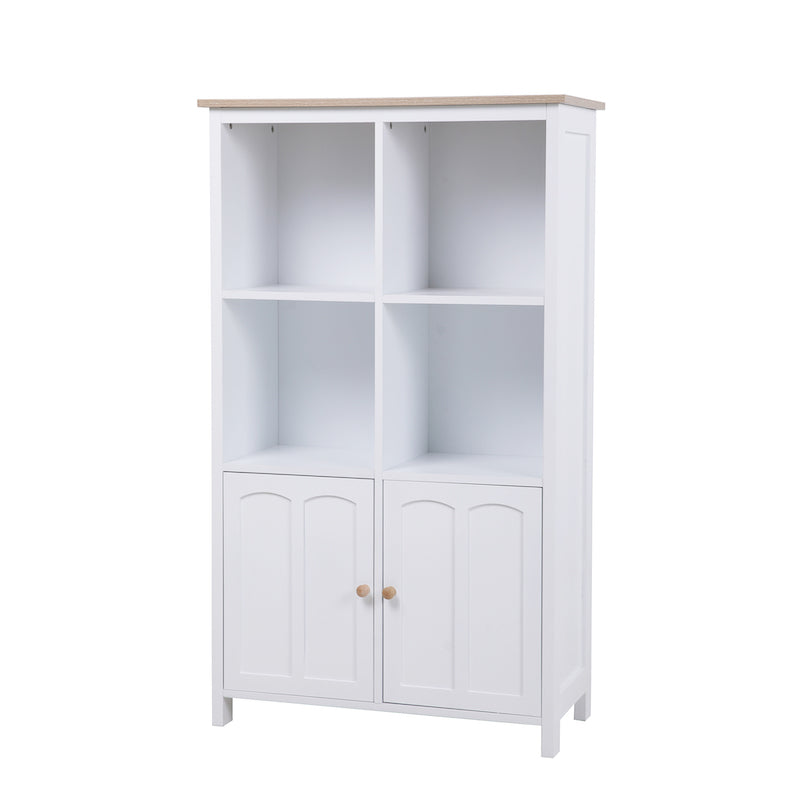 Dumonde 2 Door Bookcase In White - Notbrand
