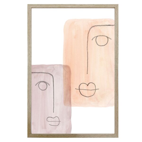 Mixed Emotions Wall Print with Glass - 90cm - Notbrand
