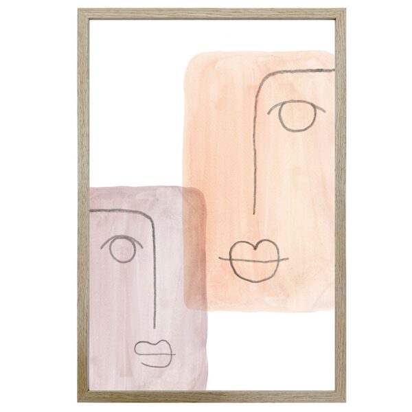 Mixed Emotions Wall Print with Glass - 60cm - Notbrand